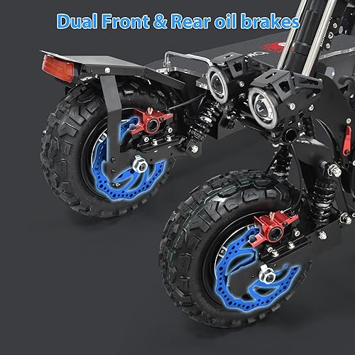 Miniatura 4 de Scooter eléctrico para adultos, motor dual Escooter de 5600 W, velocidad máxima de 47 Mph, rango de viaje de 50 millas, batería de alta capacidad de