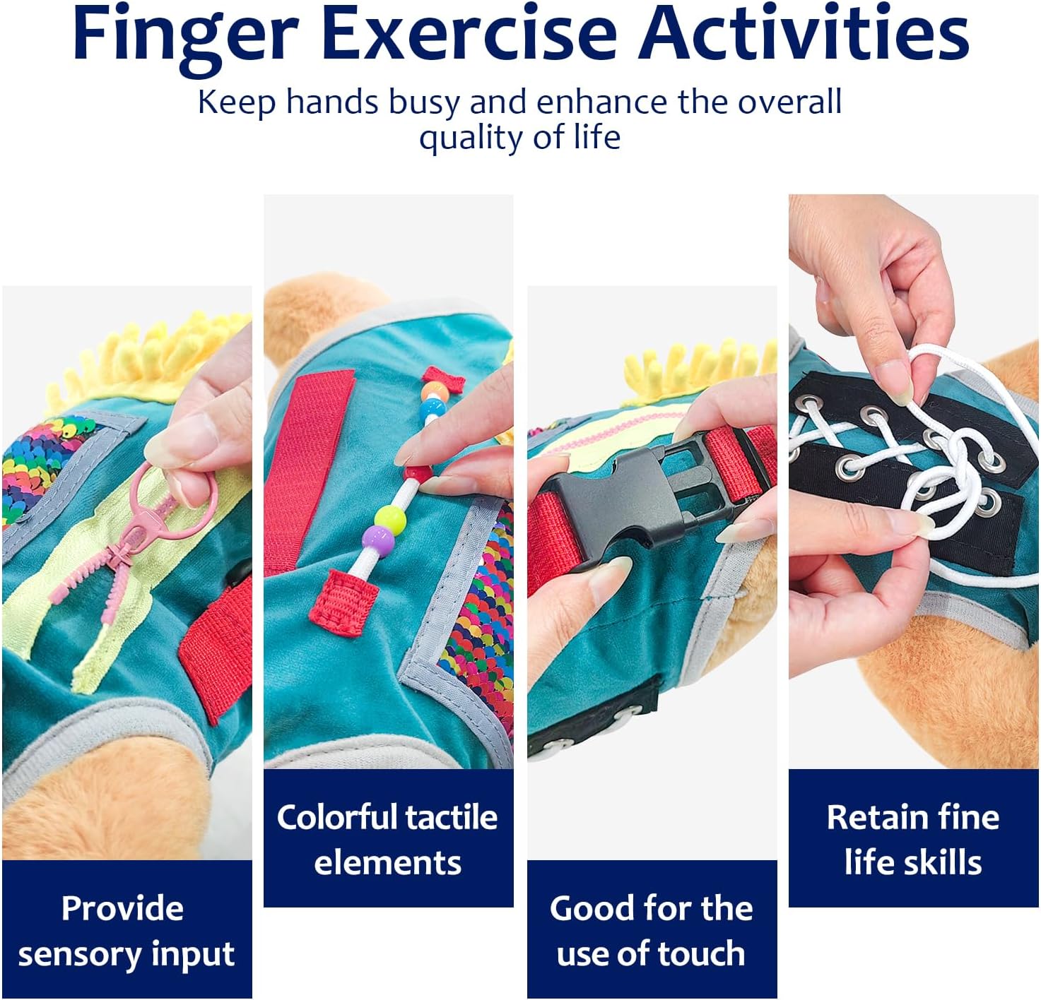 Fidget Blanket for Adults with Dementia,Alzhimer‘s & Dementia Activities for Seniors, Sensory Toys for Elderly with Alzheimer’s or Dementia,Alzhimers Gift for him,her,Nursing Home