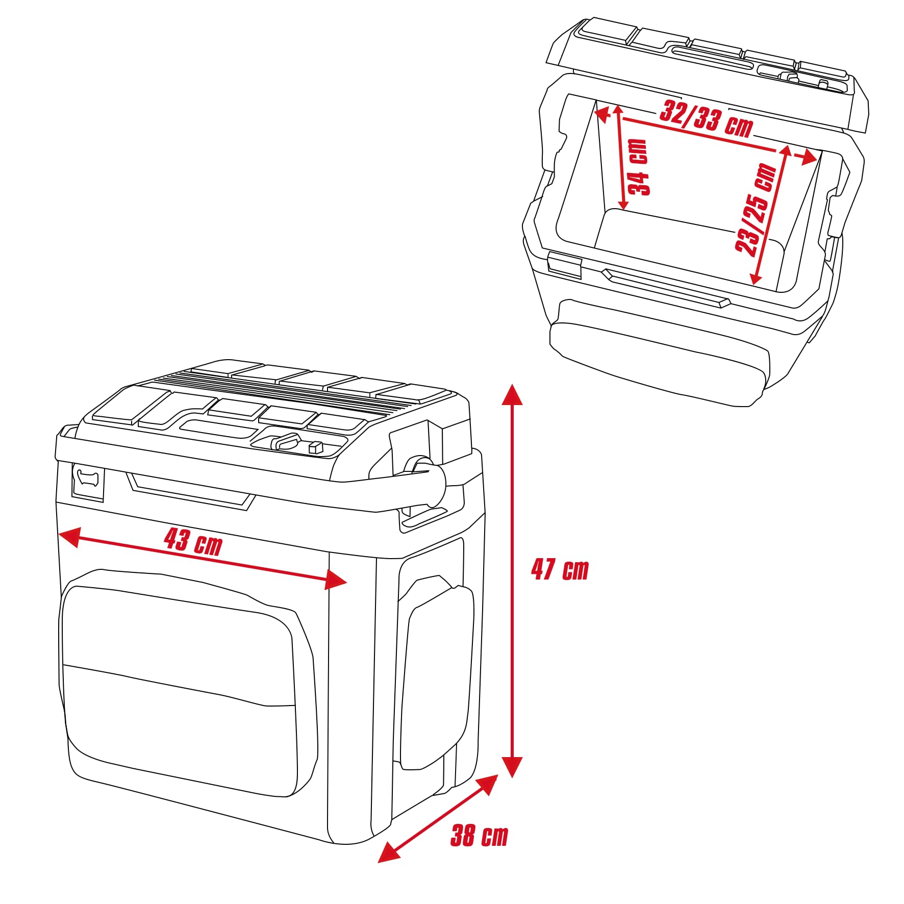 Einhell TE-COL 18/27 Li-Solo Power X-Change Akku-Kühlbox 18 V 27 L Hybrid 12 V 230 V