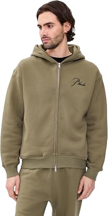 Rhude Mens Classique Zip Up Hoodie