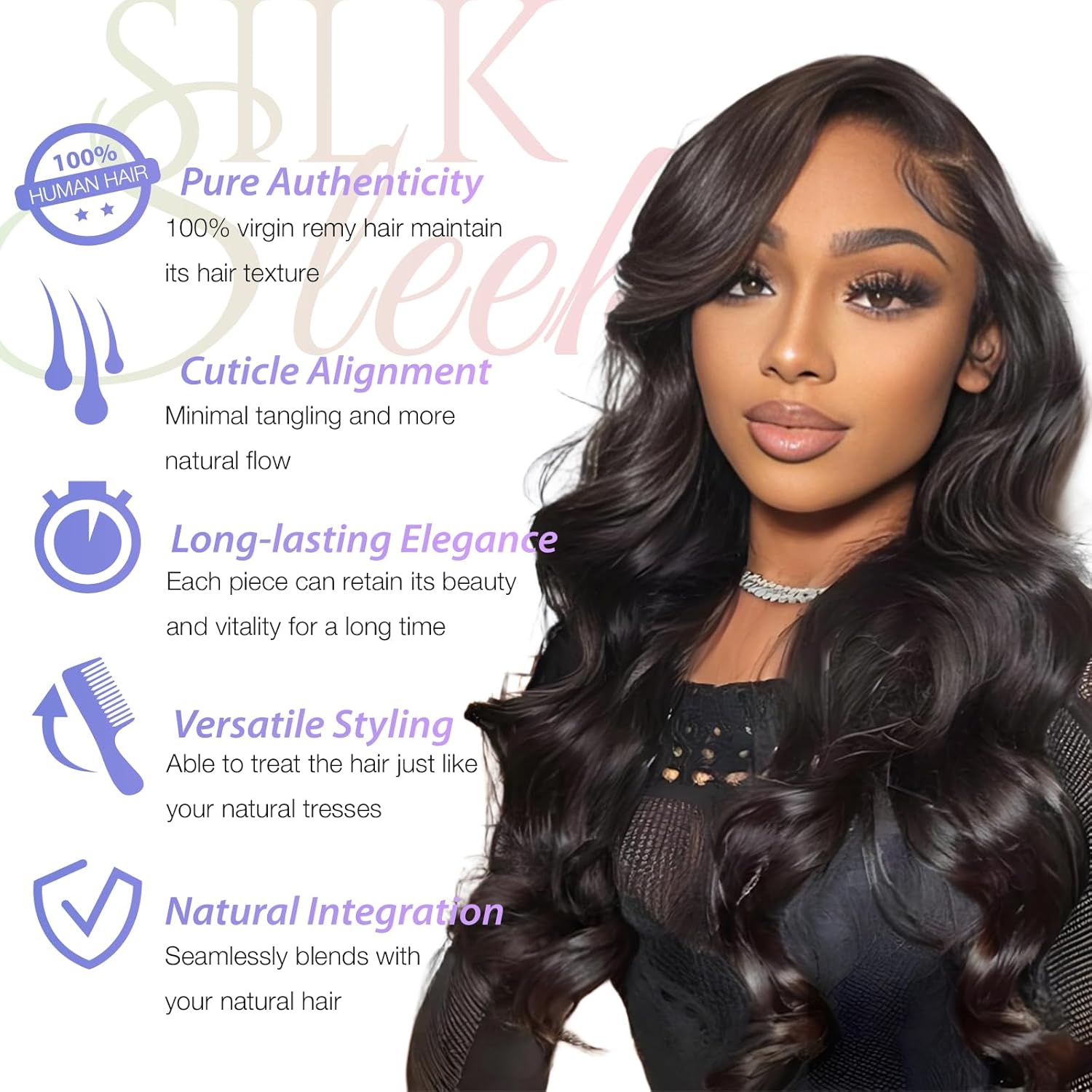 Body Wave Hair Bundles - 10 12 14 Inch | 100% Unprocessed Brazilian Virgin Human Hair | 3-Pack Quick Weave Bundles with Glossy Finish for Women