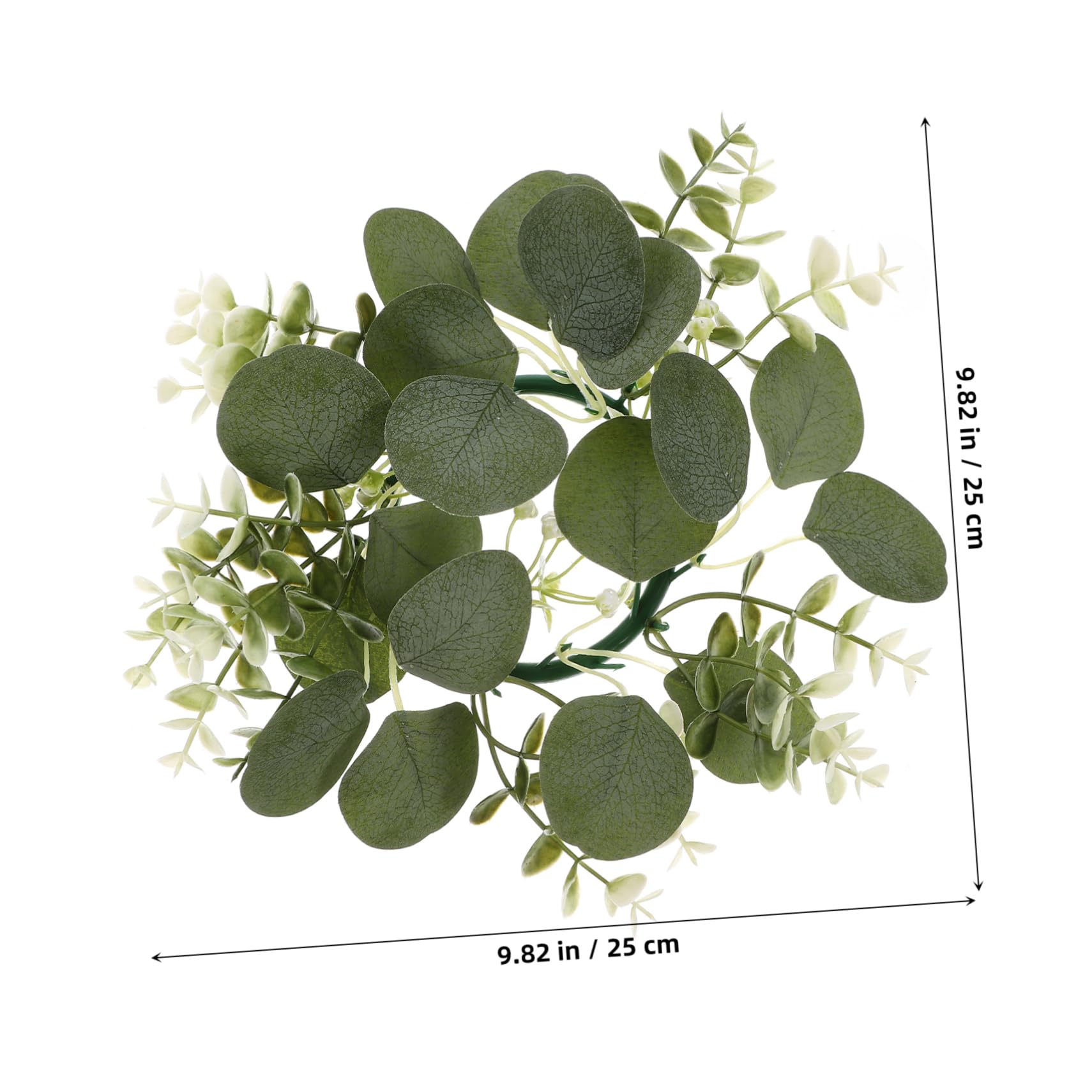 Cabilock Pillar Candle Wreath Eucalyptus and Gypsophila Artificial Greenery Candle Ring for Table Centerpieces Home Decor and Seasonal Decorations