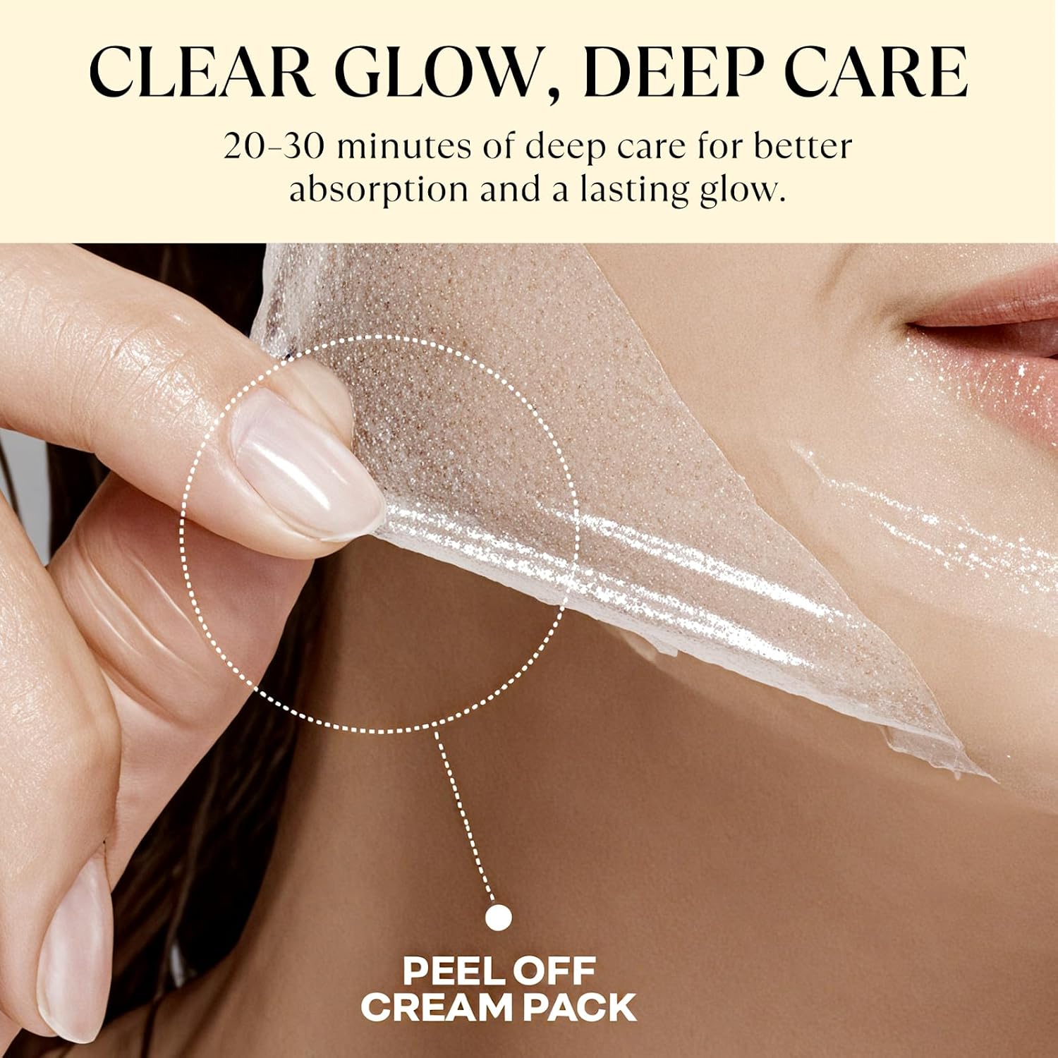 Honey Zip Korean Collagen Wrapping Mask, Peel Off Mask with Honey & Charcoal for Hydrating, Elasticity and Glass Skin, Suitable for All Skin Types, 60g - Image 4