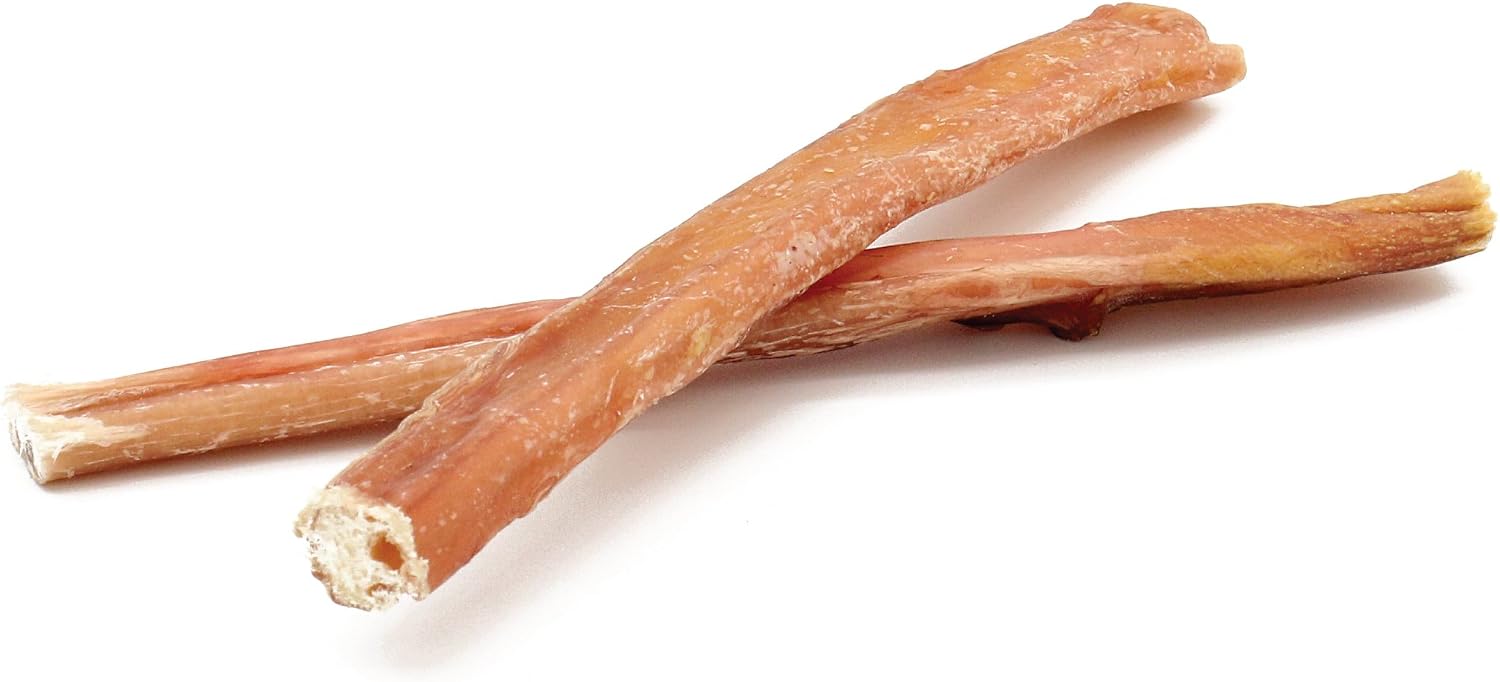 Raw Paws Jumbo Bully Sticks 12 inch, 2-ct - Extra Large Bully Sticks for Dogs - Grass Fed, No Hormones, Free Range Cows - Pizzle Sticks…