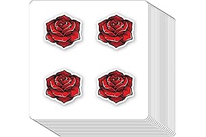 Pack of 80 Enchanting Rose Stickers for Creative Expression
