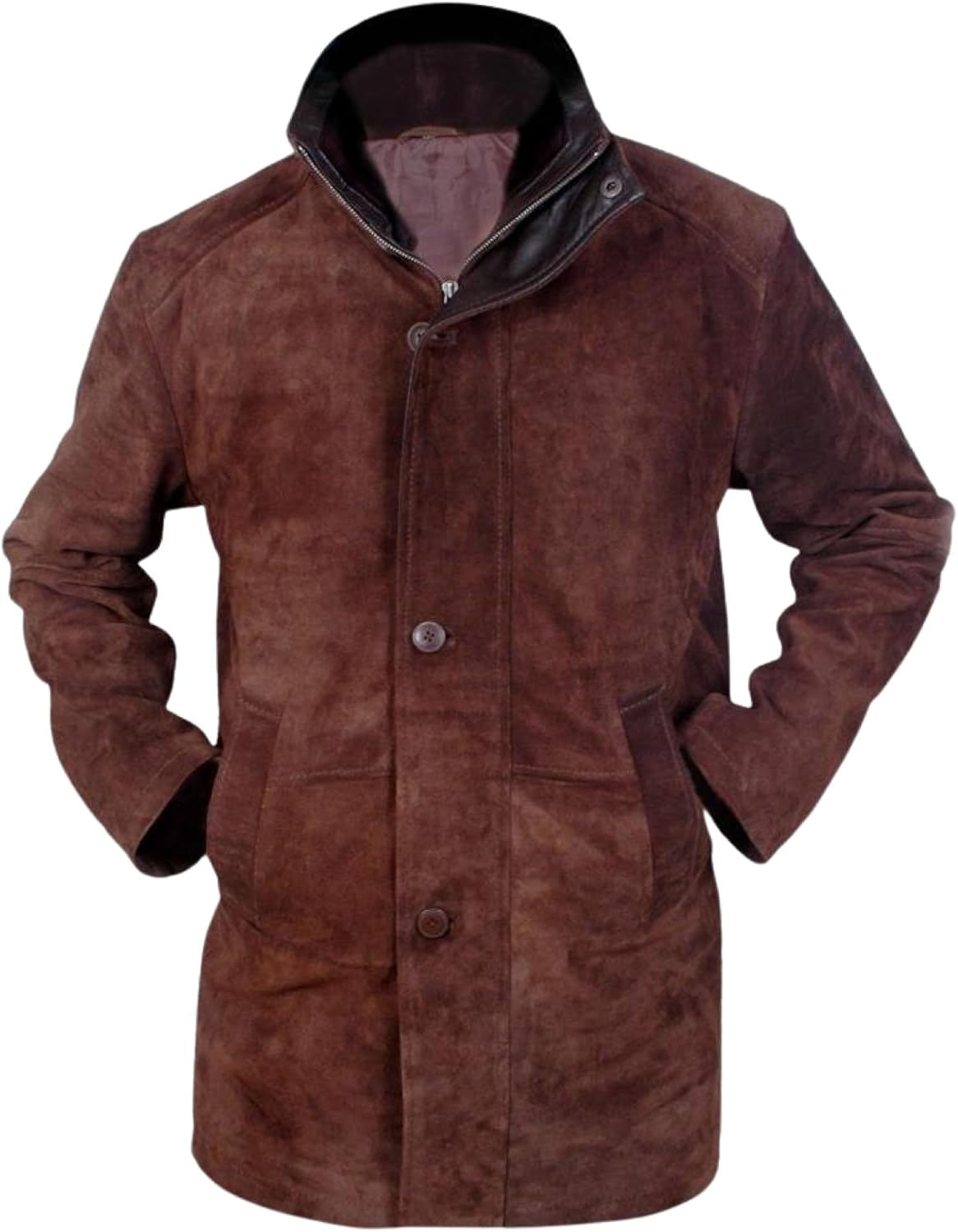 Flesh & Hide F&H Men's Sheriff Walt Longmire Robert Taylor Genuine Leather Coat