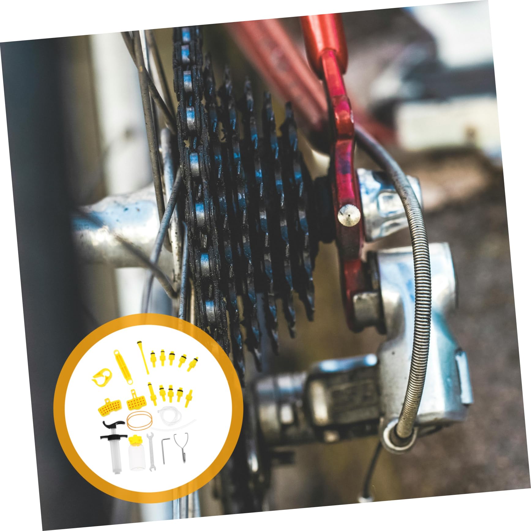Herramienta De Lubricación De Frenos De Disco Kit De Purga De Aceite Mineral para Bicicletas Herramienta para Llenar Frenos Taller De Bicicletas Material Resistente