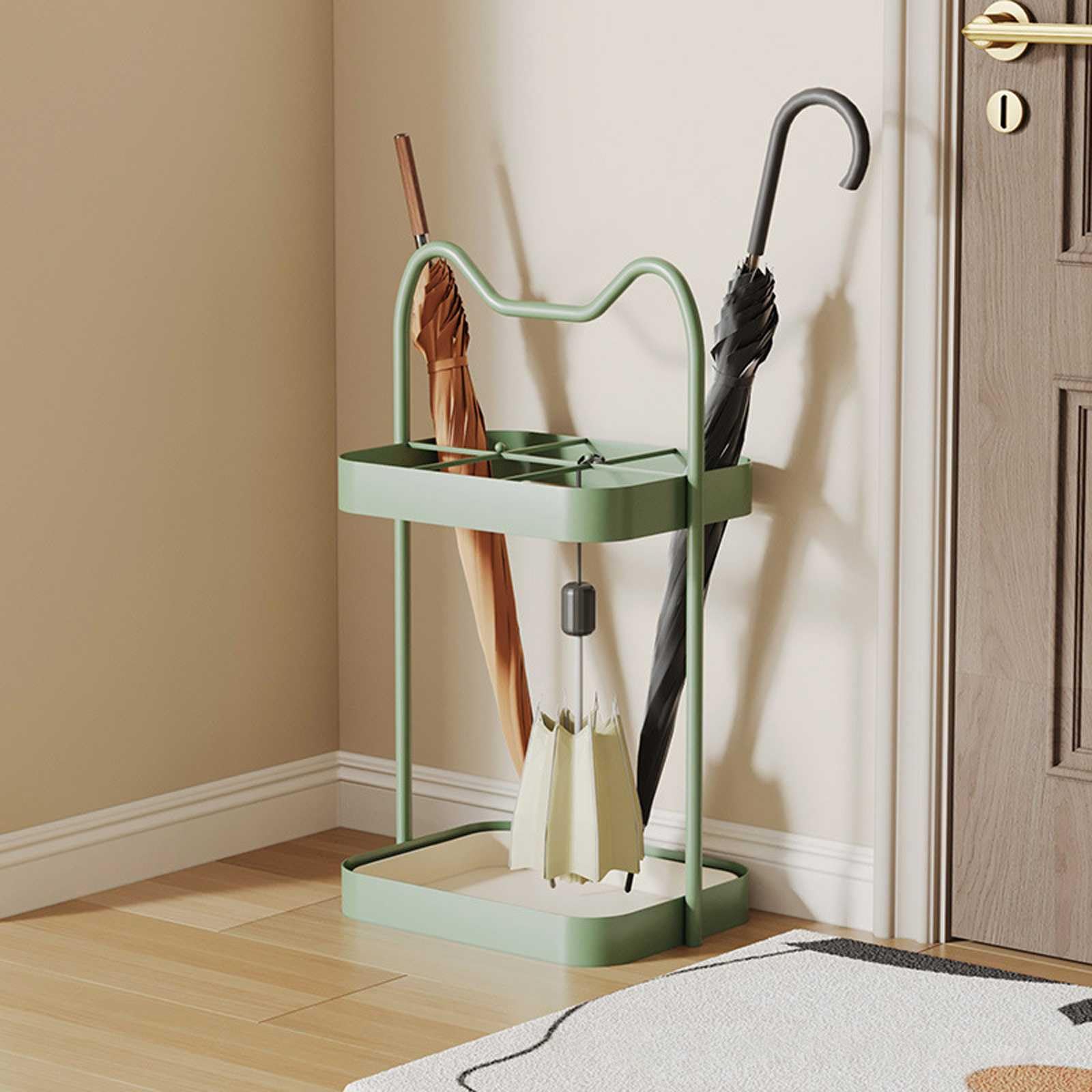 Amazon｜傘立て 傘立て おしゃれ 金属鉄製傘立て 10本の長い傘と