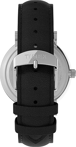 Miniatura 4 de Timex Reloj con correa de cuero Southview de 1614in para hombre Negrotono plateado
