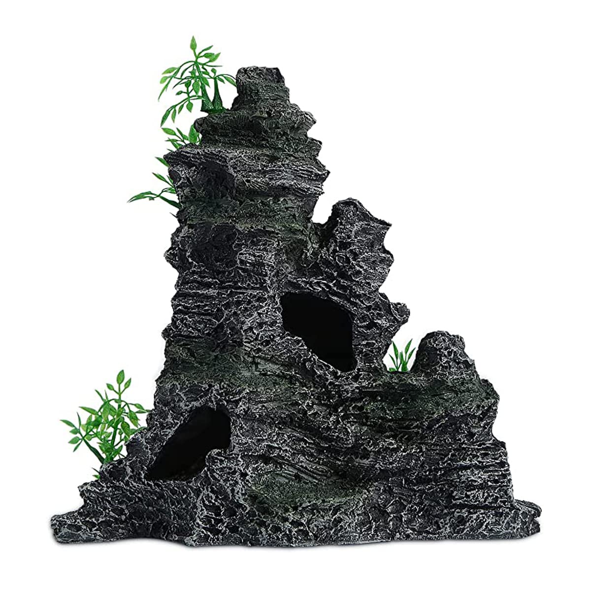 AnRui Ornements en résine pour aquarium avec petite plante