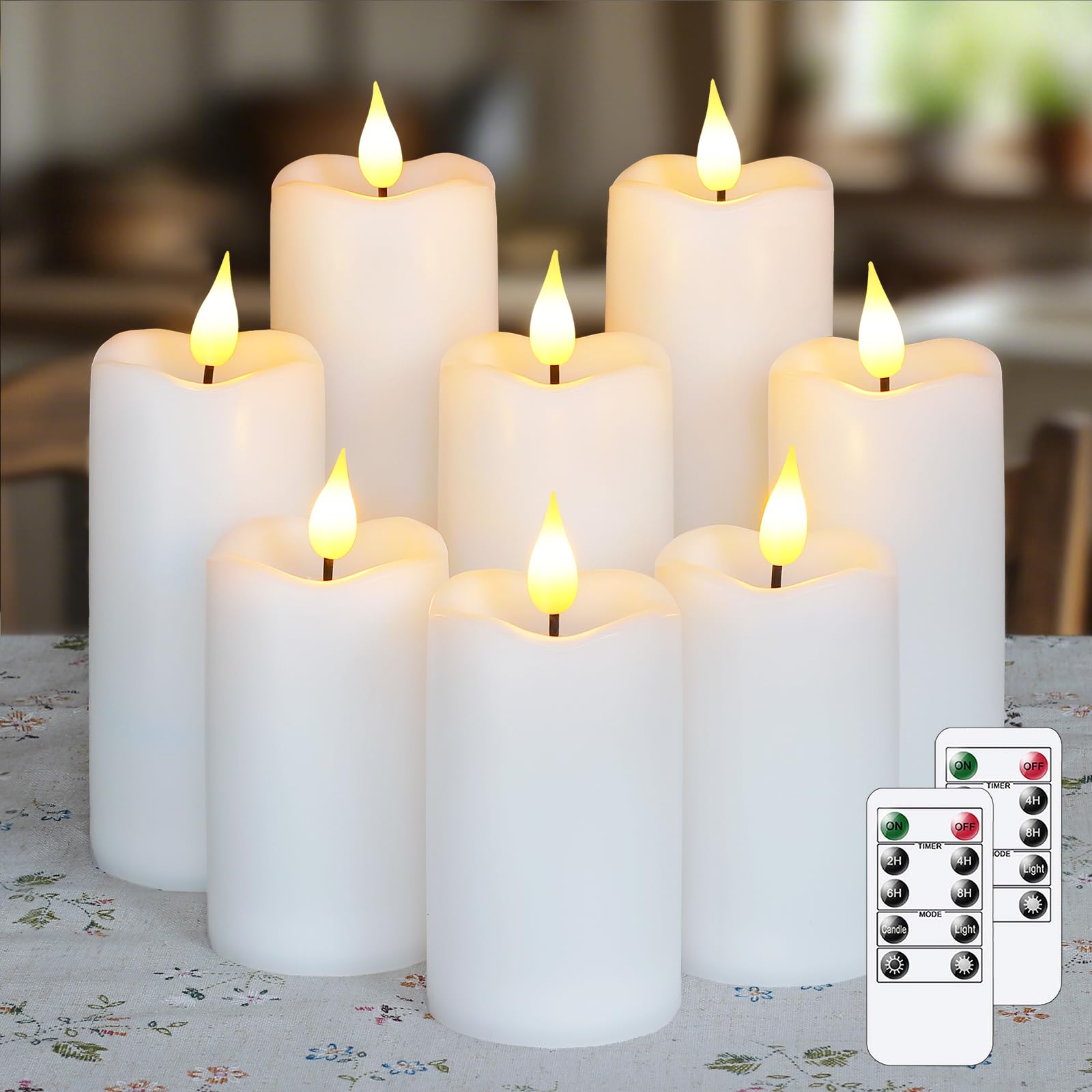 Candele LED a batteria senza fiamma con 2 Temporizzazioni remote