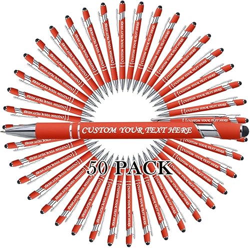 Vista 86 de 10 Pcs Personalized Pens Bulk Custom Ballpoint Pen, Engraved Pen with Name Logo Text Stylus Pens for Touch Screens Bulk-for Businesses, Office