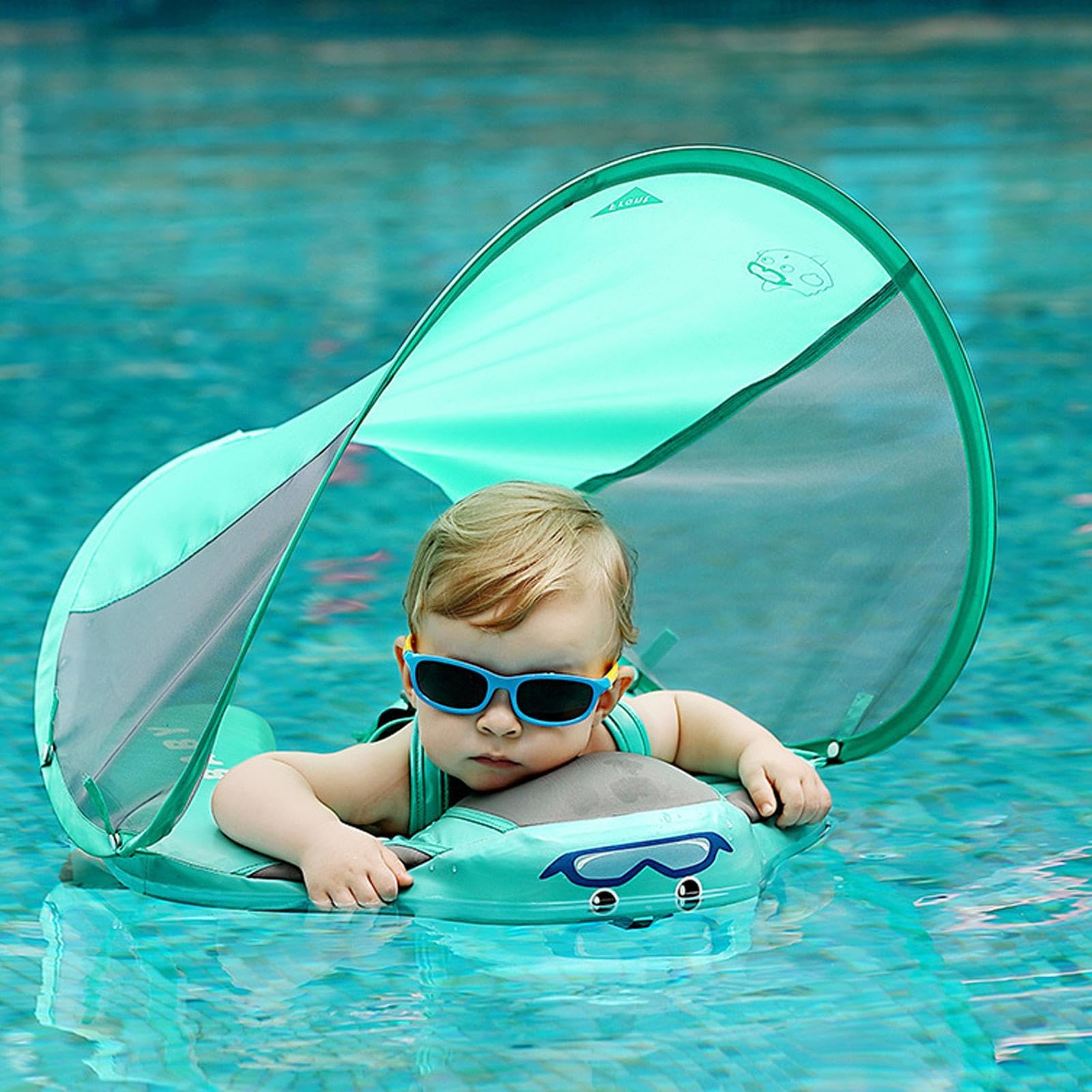 Flotador para Niños - Donut | Flotador Infantil 3-24 Meses | Aro Salvavidas con Cobertura UPF50+ | Protección Solar Playa Lago Baño Seguridad en Viajes
