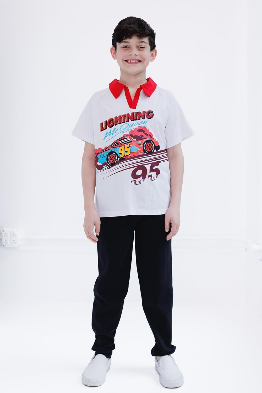 Disney Polo Shirt and Fleece Jogger Pants Outfit Set Toddler to Big Kid Sizes (2T - 10-12) - Image 2