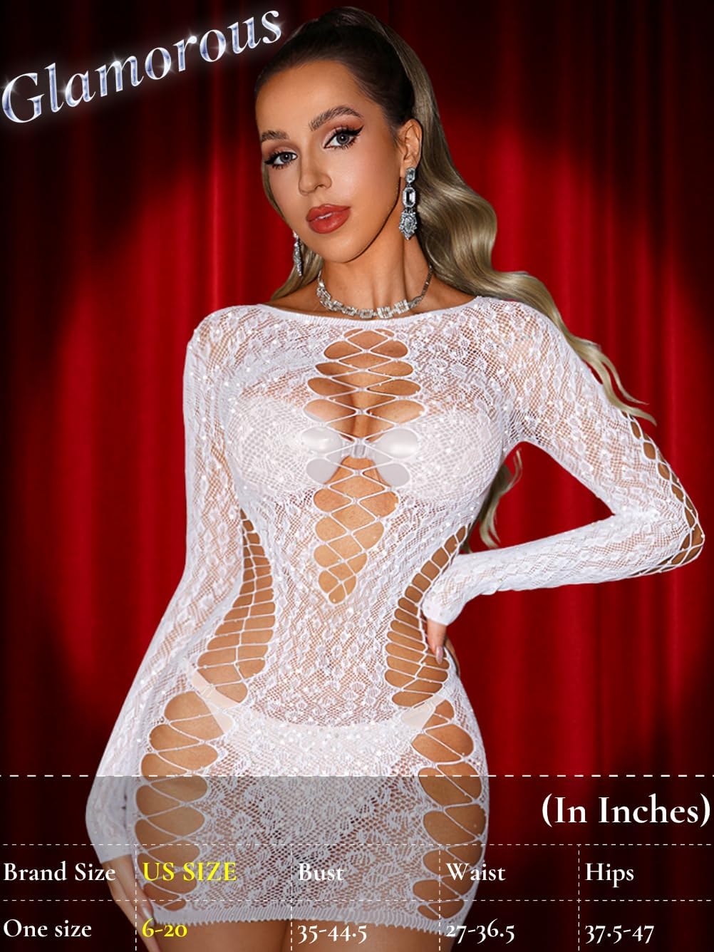 EHSUYAB Women Sexy Lingerie Fishnet Dress Exotic Wear Dancer Outfits