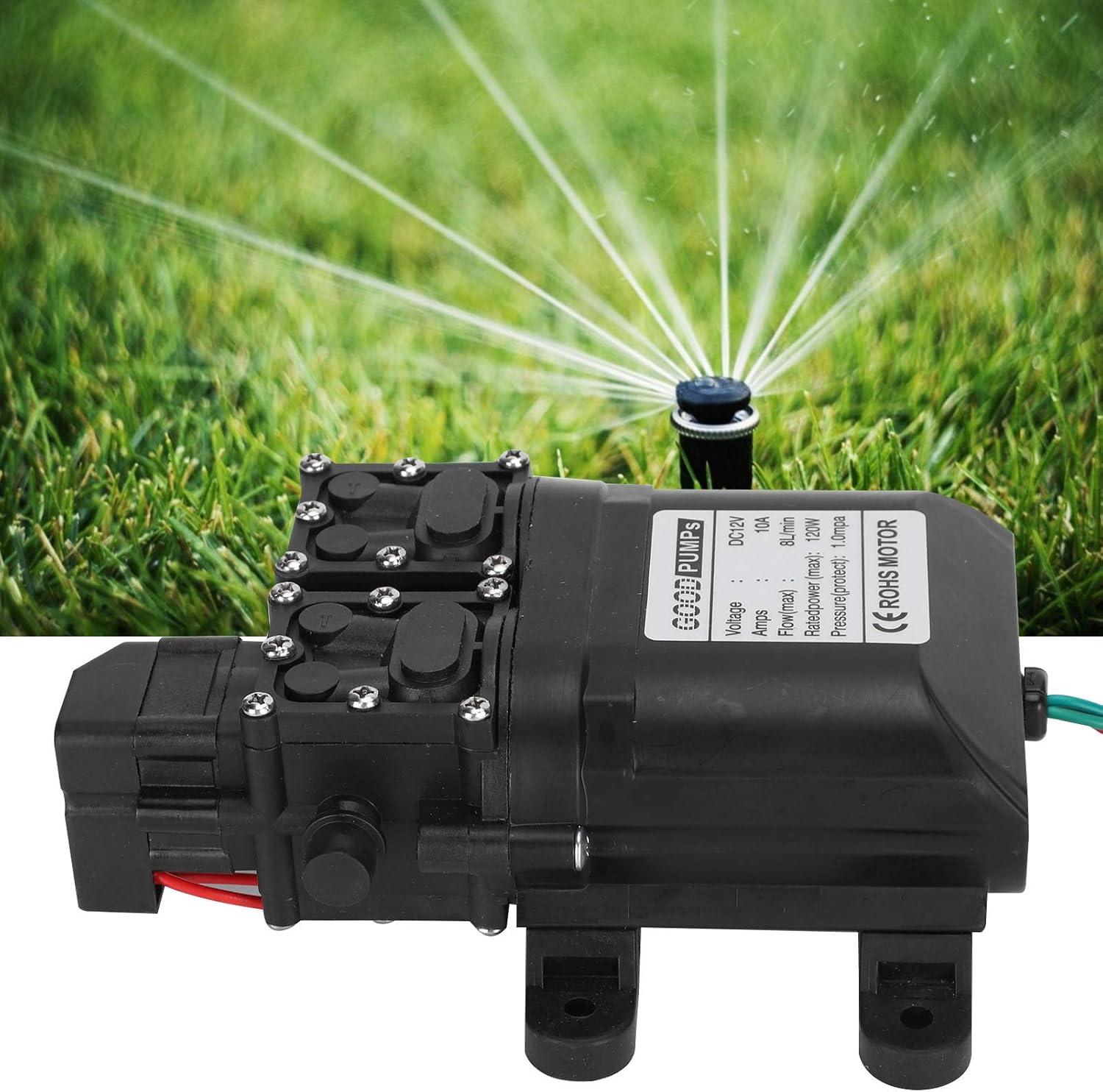 Honio High Pressure Pump, Replacement Motor Pump, for Garden Sprinklers Lawns