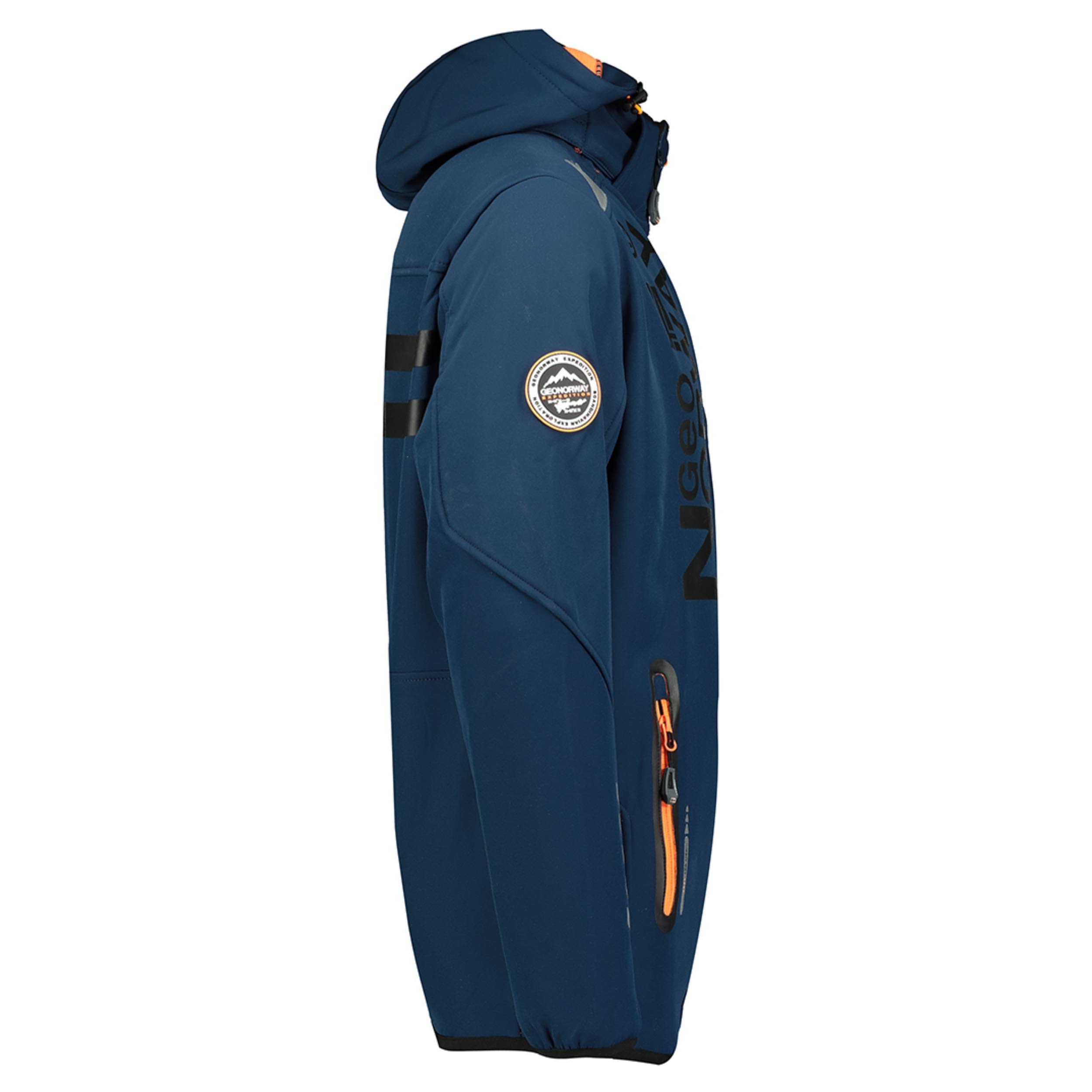 GEO NORWAY ROYAUTE MEN - Chaqueta Softshell Impermeable Hombre - Capucha Transpirable Exterior - Chaqueta Cortavientos Invierno - Actividades Aire Libre ()