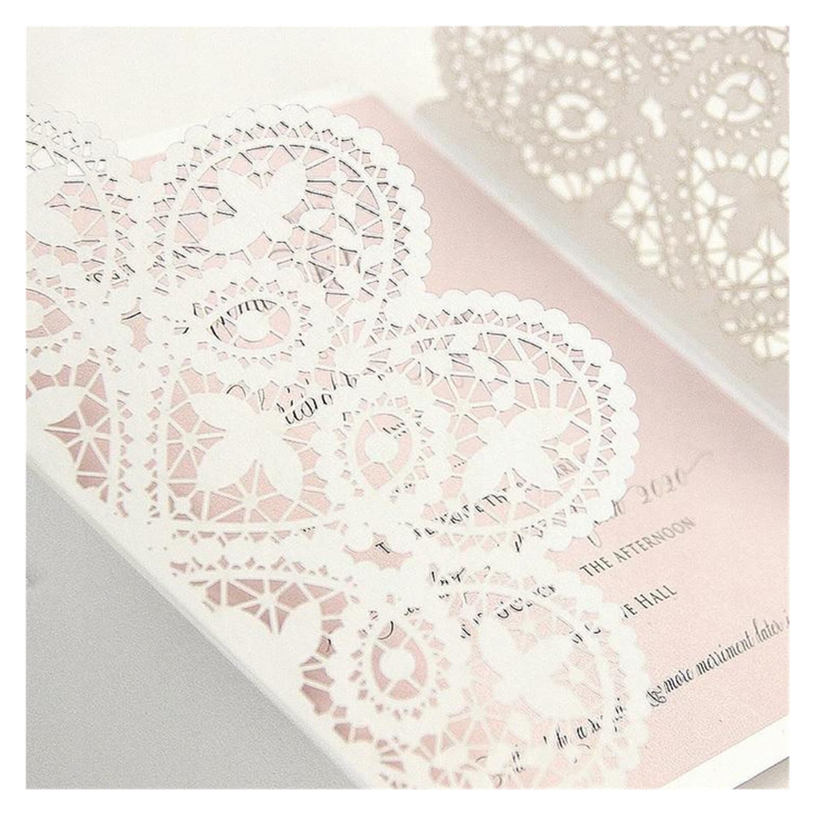 Hochzeit Einladungskarten 15 stücke Weiß Spitze Hochzeit Karte Floral Einladungen for Engagement Geburtstag Taufe Für Hochzeit Geburtstag Muttertag(Red,Whole Set Blank)