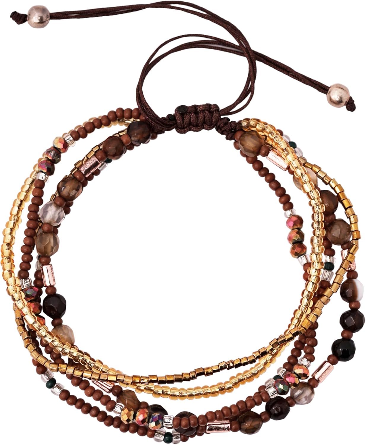 MINACHI Bohemian Bead Stacked Bracelet Vintage MultiLayer Gift Her