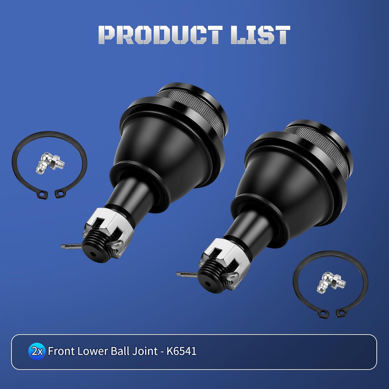 Set of 2 Front Lower Ball Joint K6541 Compatible with 1999-2016 Chevy Silverado 1500 Tahoe Avalanche Suburban Express GMC Sierra Yukon XL Savana Cadillac Escalade ESV EXT Suspension Ball Joints