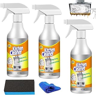 Clean Sweep Kitchen Cleaner, All-Purpose Kitchen Pots and Pan Cleaner, Kitchen Heavy Oily Bubble Cleaner, Kitchen Cleaner Spray, For Range Hood, Oven, Pots, Grill, Sink (3 pcs)