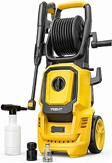 TRENT Hidrolavadora Eléctrica HLT407 2175 PSI 2000 W, Manguera 8 m, Carrete