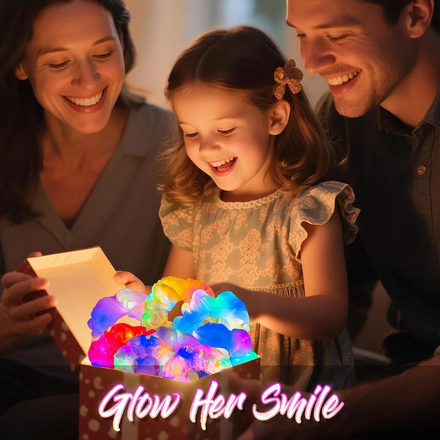 8 PCS Light up Hair Scrunchies, 3 Glow Modes, Hair Accessories for Women & Girl, Glow in the Dark Party Supply for Birthday Festival Rave Concert - Image 4