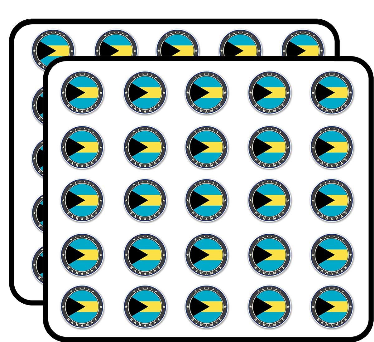 Nassau Bahamas Sticker for Scrapbooking Waterproof Vinyl Stickers for Water Bottle, Laptop & Phone Case 50 Pack