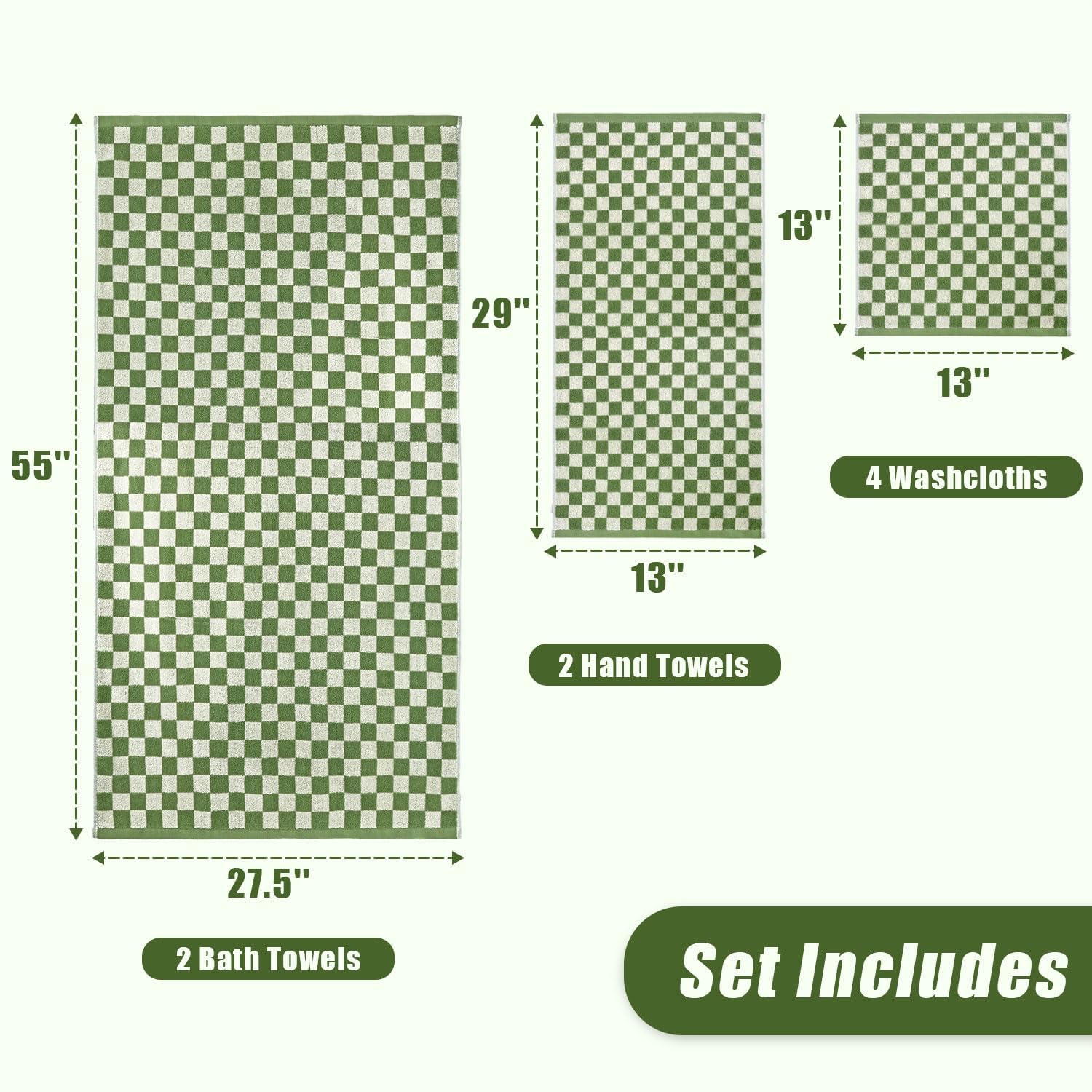 Set di 11 asciugamani in cotone beige ATAI