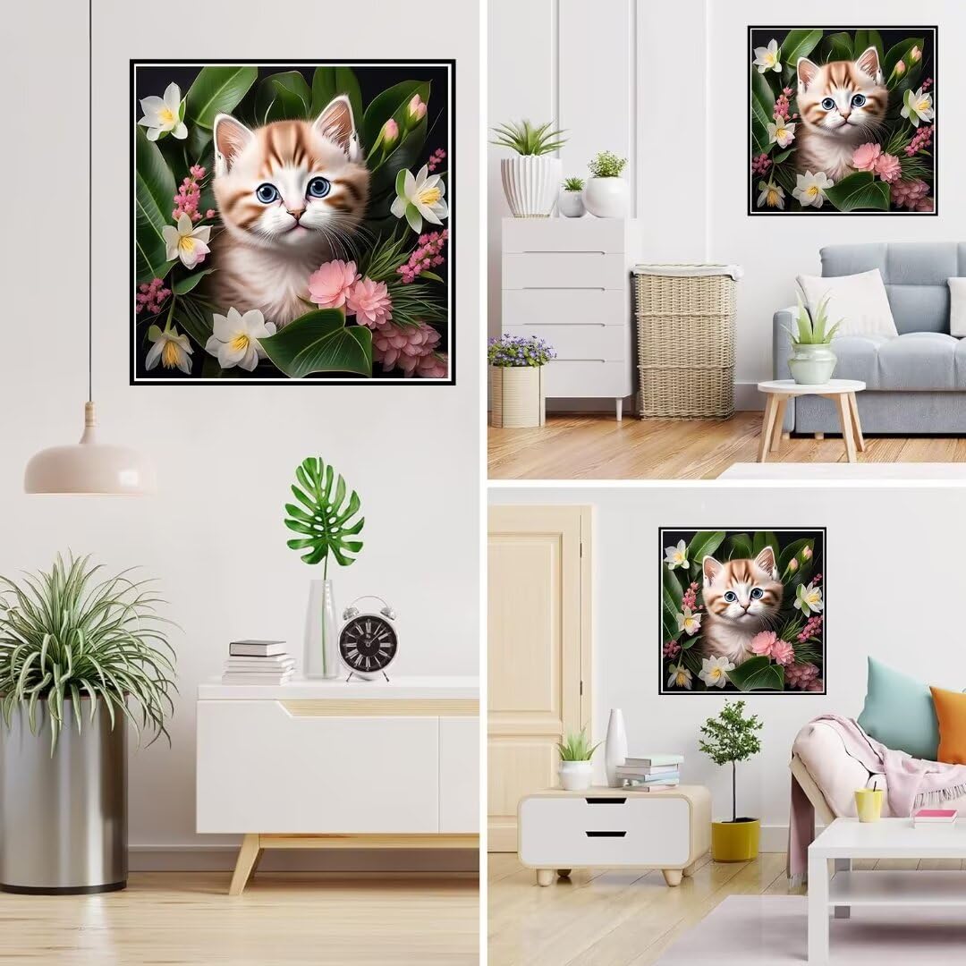 Amazon | 猫 ダイヤモンドアート キット ダイヤモンド アート スクエア