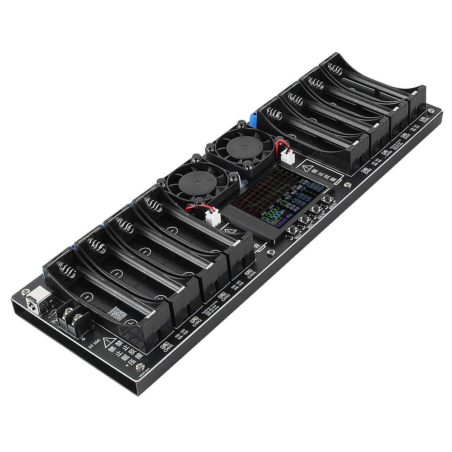 8-Channel 18650 Lithium Battery Auto Charge/Discharge Tester Capacity Internal Resistance Tester 2.4-in Screen DC 5V