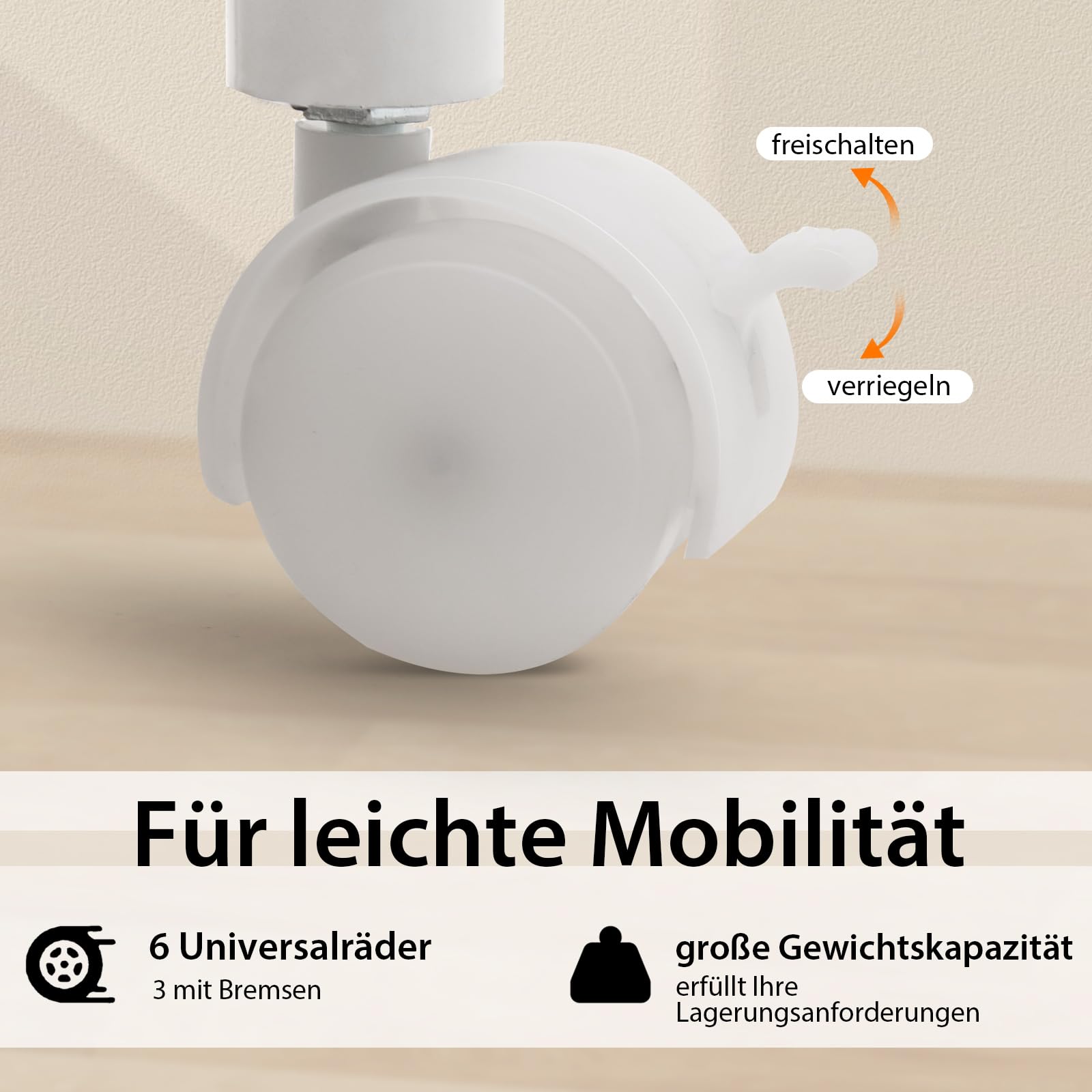 COSTWAY Klappbarer Computertisch mit 3 Schubladen und Rollen, Schreibtisch mit Metallrahmen, platzsparender Bürotisch, Klappschreibtisch für kleine Räume, 105 x 50 x 75 cm, Weiß