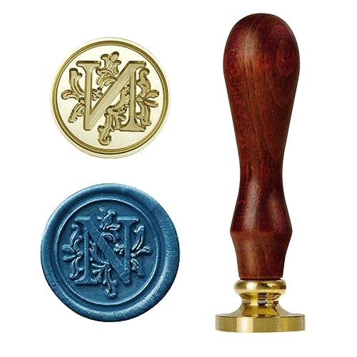 Miniatura 8 de Amoco Sello de cera de letra Z, sello de sellado de cera retro vintage, cabeza de latón clásico, mango de madera, letra del alfabeto, sello de cera