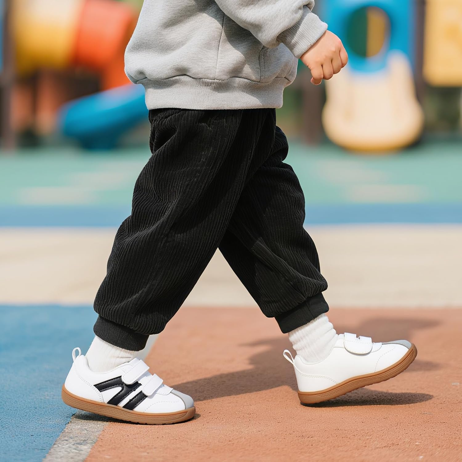 Toddler Wide Toe Box Barefoot Shoes Girls Boys Sneakers Zero Drop Fashion Kid Tennis Running Shoes Lightweight Non-Slip Comfortable First Walking Shoe Outdoor Activities School - Image 3