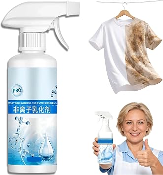 Clothing Emulsifier Stain Remover, Non-ionic Laundry Pre-Treatment - Your Go-To Laundry Cleaner, 10oz Grease Stain Remover, Laundry Cleaner Spray 1 pcs