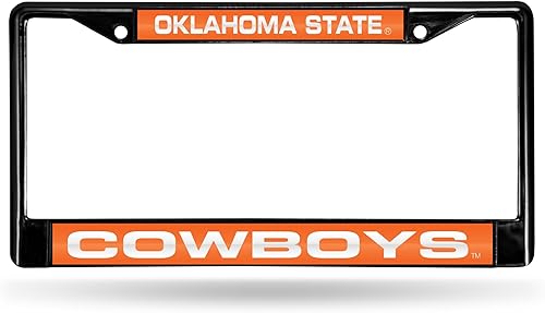 Miniatura 77 de Rico Industries NCAA Black Laser Cut Chrome Frame 12" x 6" Black Laser Cut Chrome Frame - Car/Truck/SUV Automobile Accessory