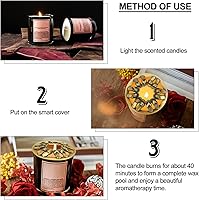 Vista 4 de GORGECRAFT Candle Toppers - Cubierta perfumada para velas, tapas de frasco, fundas para regalos, pantuflas con patrón de accesorios de velas