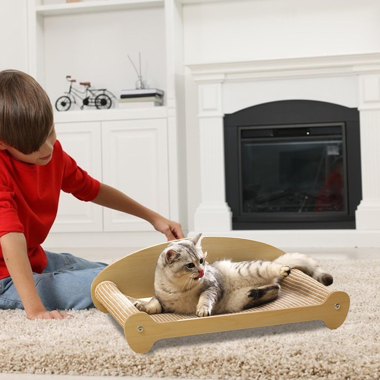 Tiragraffi per gatti per gatti Tiragraffi per gatti Tiragraffi per | gatti Letti Sisal Divano Stile Chaise Longue Sedia Cartone per gatti Antiscivolo Lunga Durata Nartural Sisal Cat