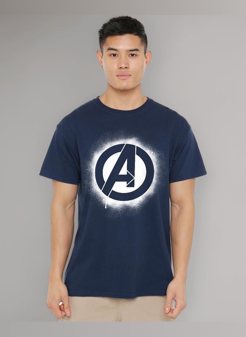 Marvel Men's Stencil Logo T-Shirt