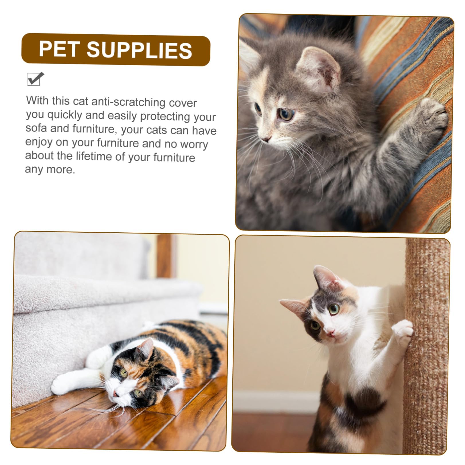 Cubierta Antirayaduras para Sofá Garra de Sisal, Protector contra Arañazos para Gatos, Funda Resistente y Entretenida para Casa o Tienda