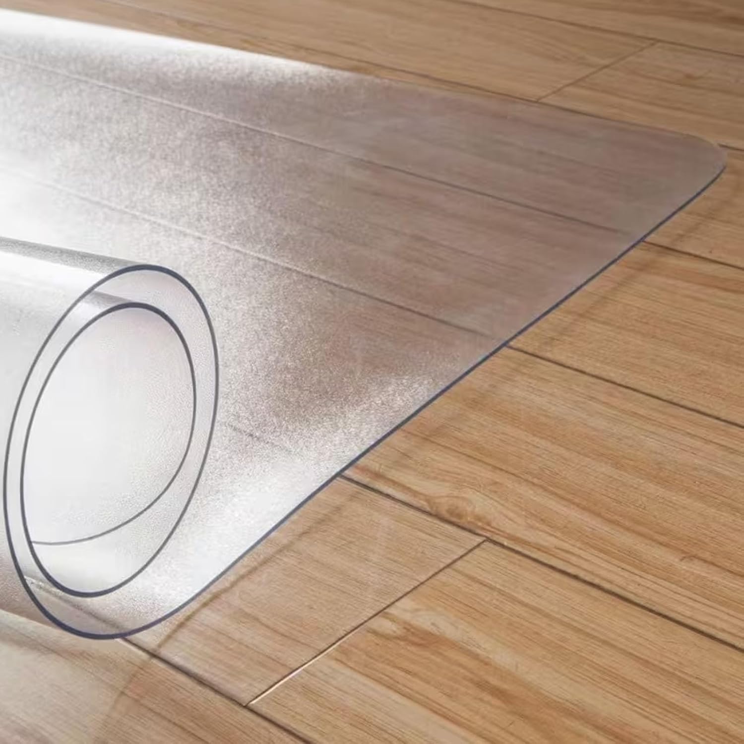 Frosted Clear Table Cover Protector, 39 x 59 in Rectangle Waterproof PVC Plastic Table Cover, Heavy Duty Vinyl Table Pad Protector for Dining Room Table & Wood Furniture