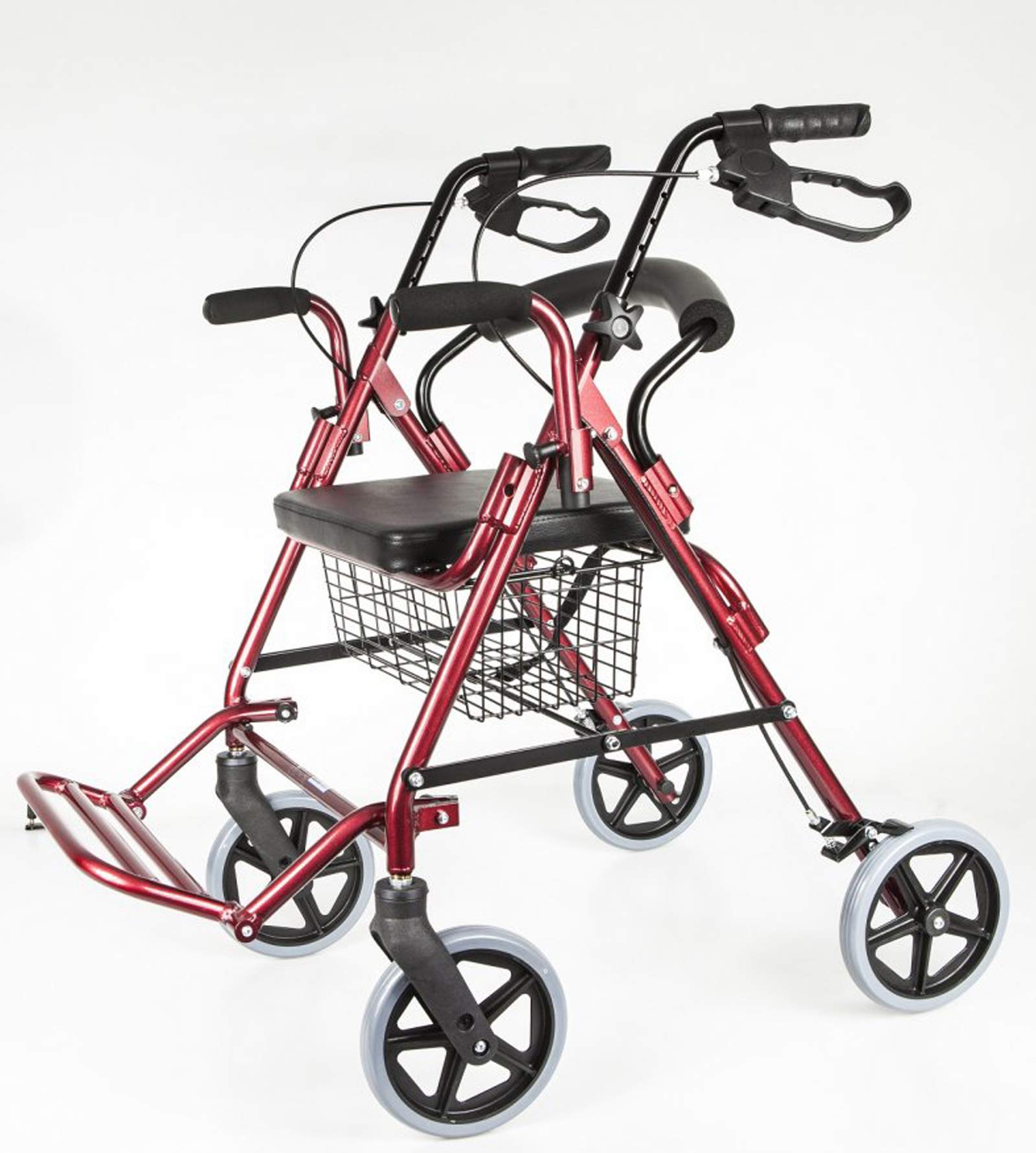 Antar AT51018 Alluminio Camminatore con Basket 9.40 kg, Rosso