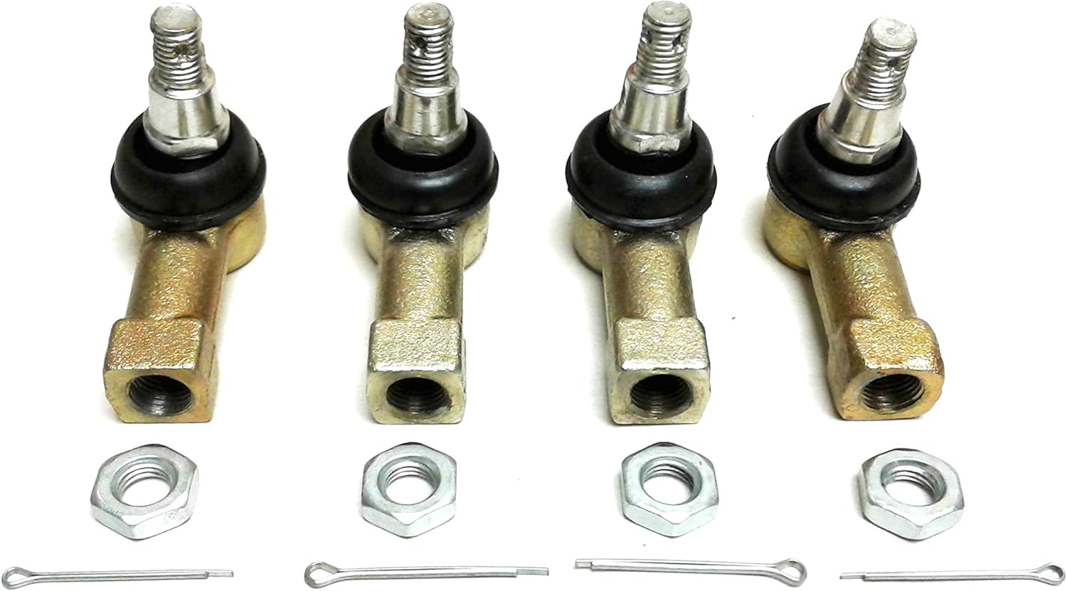 Precision Tie Rod End Set for Suzuki King Quad 51260-31G10, 51270-31G10, Inner & Outer, Heat-Treated, Corrosion Resistant, Exact Fit, Set of 2, ATVPC