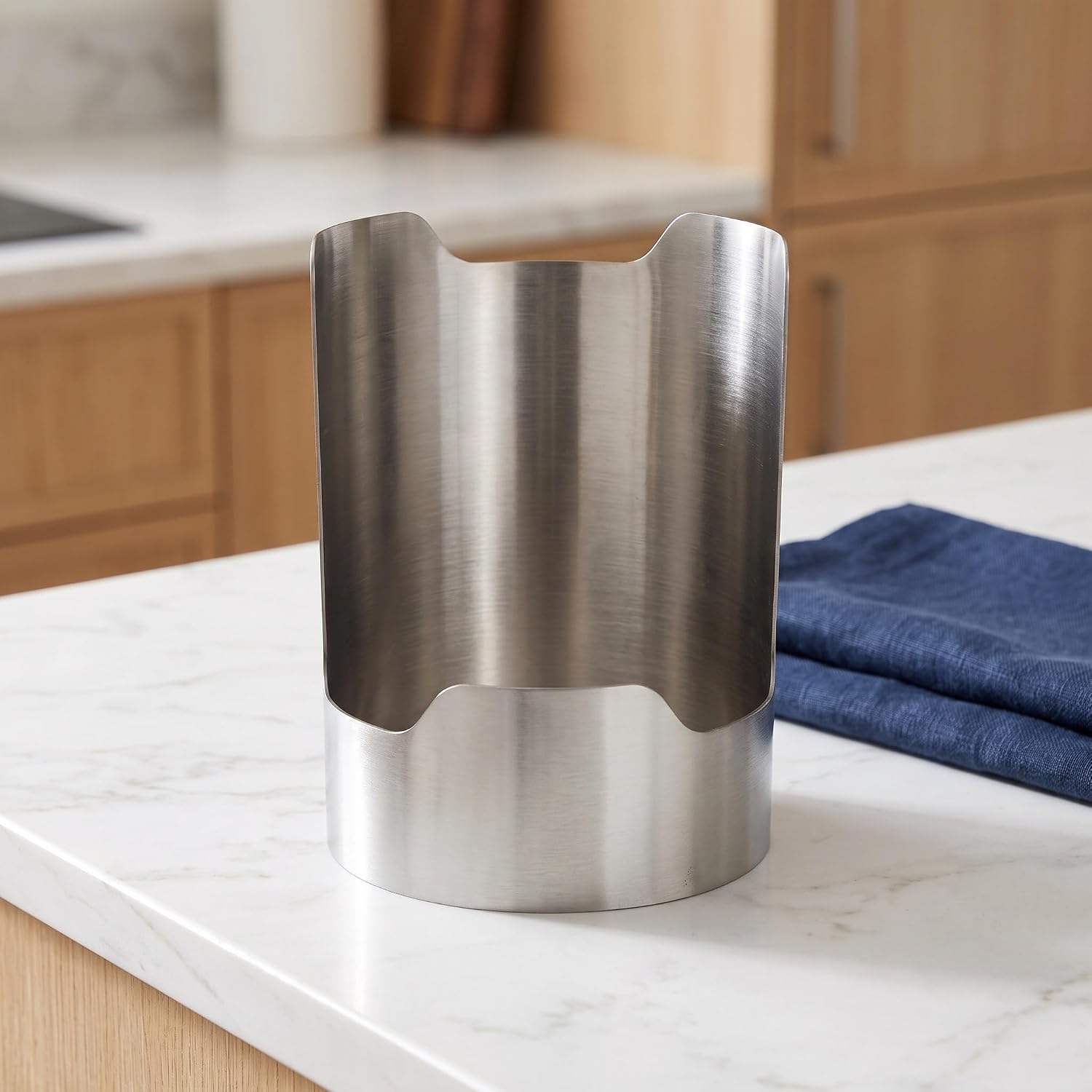 VICASKY 2pcs Stainless Steel Kitchen Utensil Holder Organizer, Silver