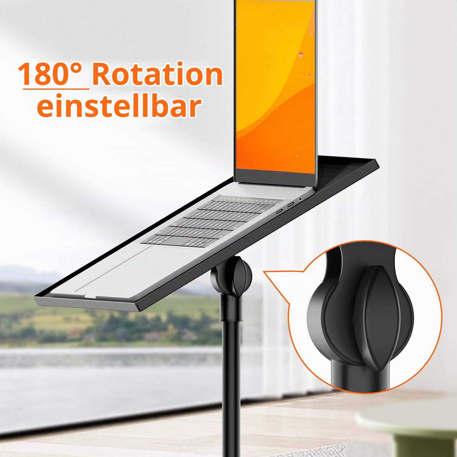 Beamer Stativ Beamer Ständer Höhenverstellbar 73-120CM,Mobiles Projektorständer Projektor-Stativ-Halterung mit Feststellrädern – Für Heimkino, Business & Outdoor