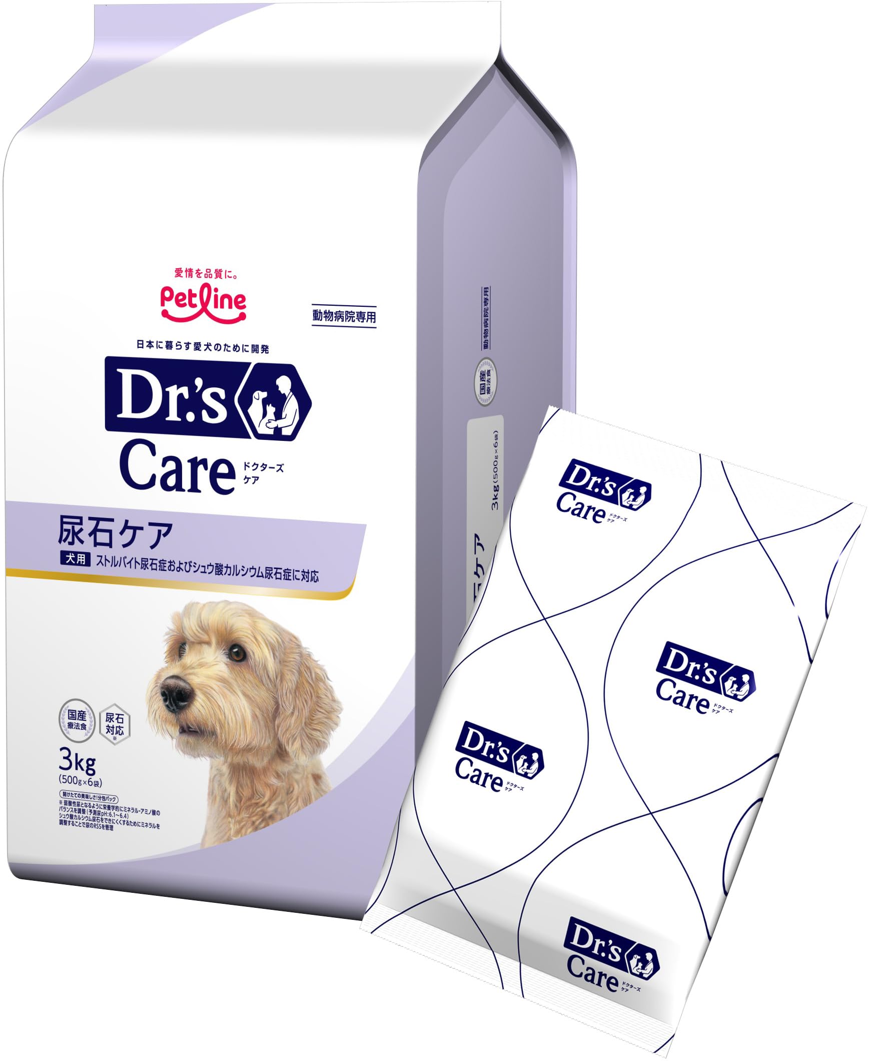 ドクターズケア 犬用尿石ケア ドライ 3kg（500g×6袋）