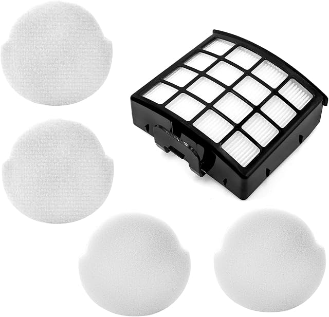 Sponge Filter Cleaning Filter Set for Shark Lift-Away Bagless Upright NZ850UK Vacuum Cleaner Filter Accesories (1 Filter, 4 Sponge Filter)