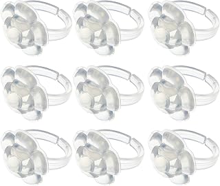 50pcs Flower Shape Nail Art Polish Rings Mini Manicure Color Display Tool for DIY Nail Art for Professional and Home Use