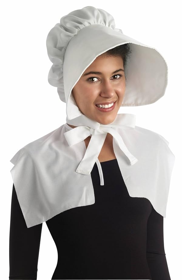 Rubies White Colonial Bonnet for Adults, Women's No Size by Rubies - Used condition - US$7.88