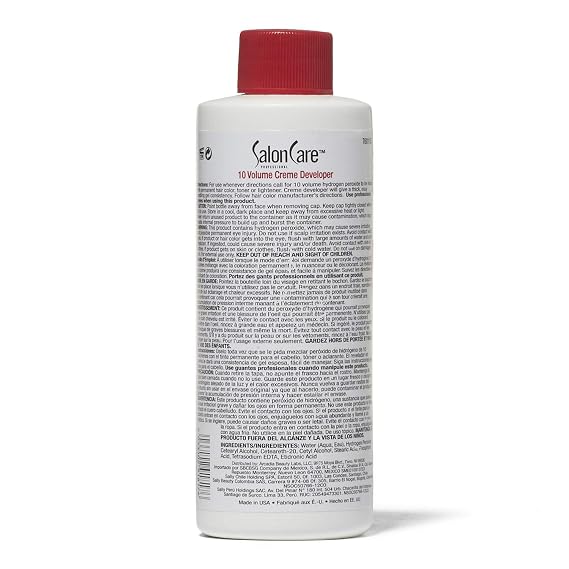 Salon Care 10 Volume Creme Developer, Gentle Lift, Cream Consistency, 4 Oz
